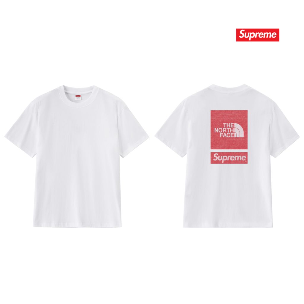 SUPREME スーパー + THE NORTH FACE ザ・ノースフェイス ロゴTシャツ 全5色 - 画像 7