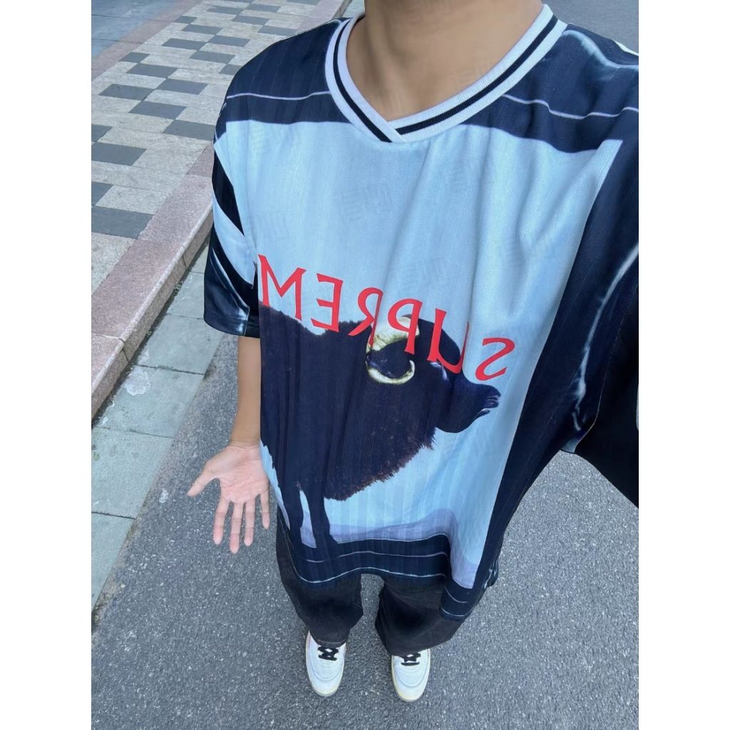 SUPREME スーパーイースト ロゴTシャツ 通勤 旅行 オフショルダー 5TH HURST ブラック 全3色 - 画像 3
