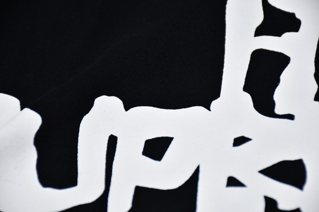 SUPREME スュプリーム フラットTシャツ 本革 ブラック ホワイト - 画像 2