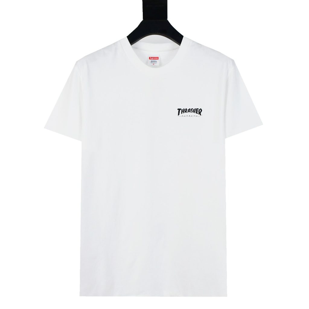SUPREME スュプリーム フラットTシャツ 本革 ブラック ホワイト - 画像 8