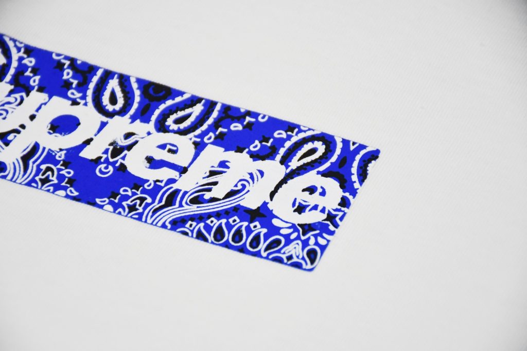 SUPREME スュプリーム バンダナボックスロゴTシャツ ブルーバンダナ ブラック 2色展開 - 画像 8