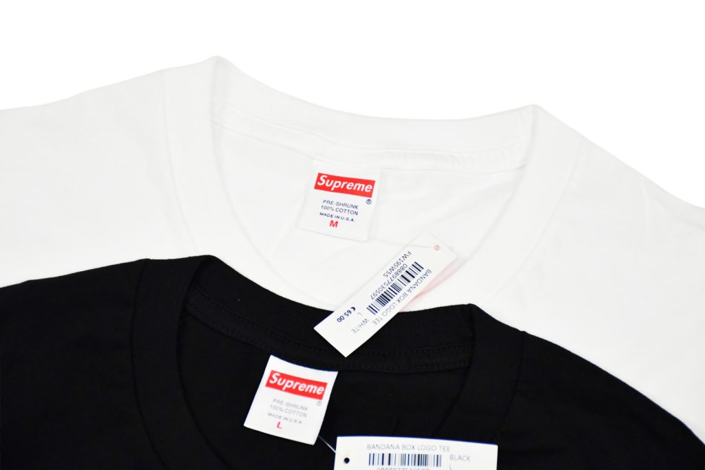 SUPREME スープレム バンダナボックスロゴTシャツ ブラック/ホワイト 全2色 - 画像 3