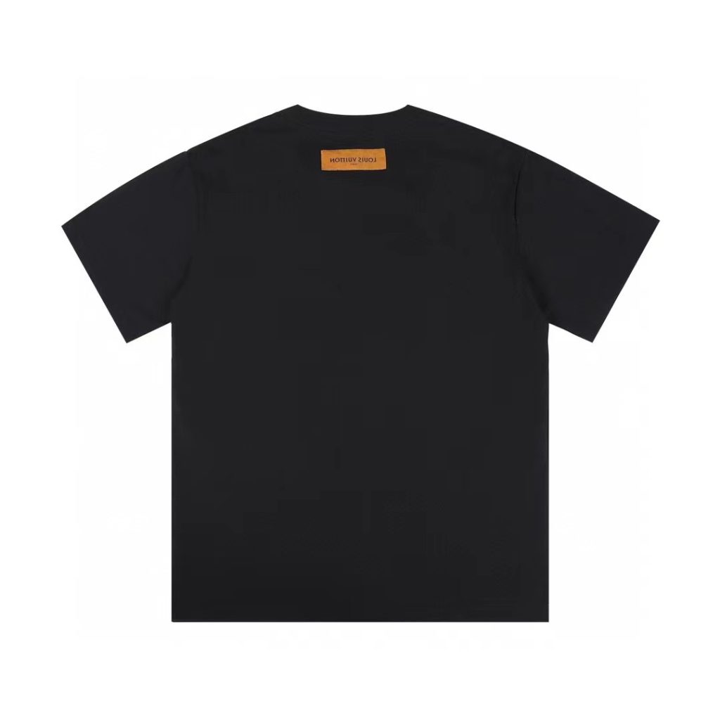 LOUIS VUITTON ルイヴィトン グラフィックTシャツ ロゴプリント ブラック - 画像 2