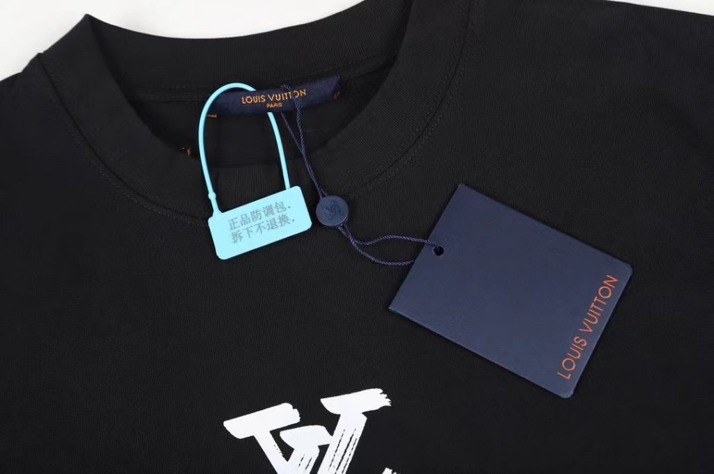 LOUIS VUITTON ルイヴィトン グラフィックTシャツ ロゴプリント ブラック - 画像 6