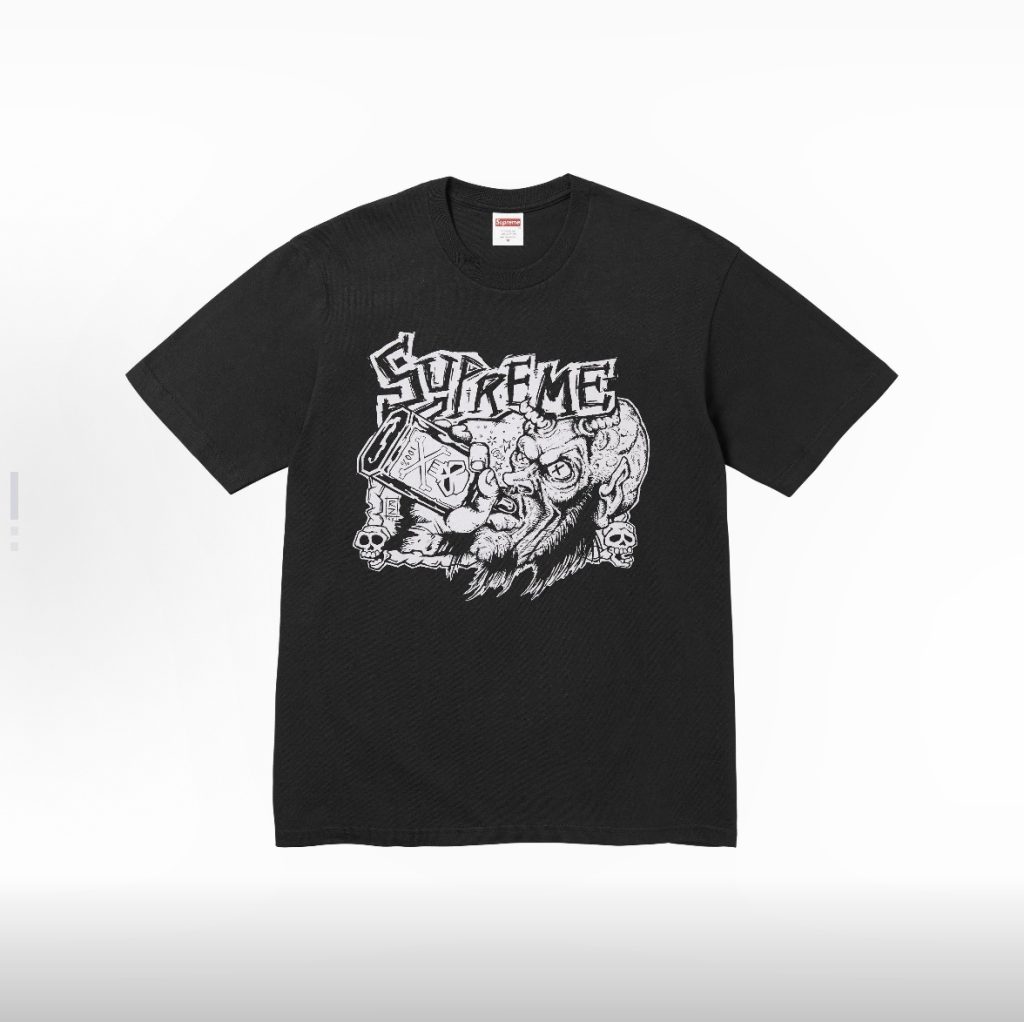 SUPREME スュプリーム ブロードウェイTシャツ フラットシルク印刷 ブラック ホワイト 全2色 - 画像 3
