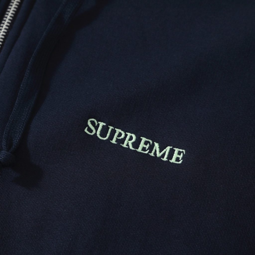SUPREME スーパー フルジップパーカー フルジップ パーカー 黒 藏青 灰色 全3色 - 画像 2