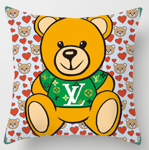 LOUIS VUITTON ルイ·ヴィトン クッションカバー/クッション ブランド抱き枕 クッション中材あり 綺麗なカバー 可愛い リネンベルベット 花柄/クマ柄 モノグラム - 画像 7