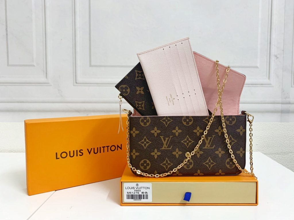ルイヴィトン☆フェリシーポーチ　FéLICIE POCHETTE　チェーンショルダーウォレット　ポシェット　ショルダーバッグ　LOUIS VUITTON　長財布　クラッチバッグ　チェーンバッグ　ミニバッグ　モノグラム - 画像 5