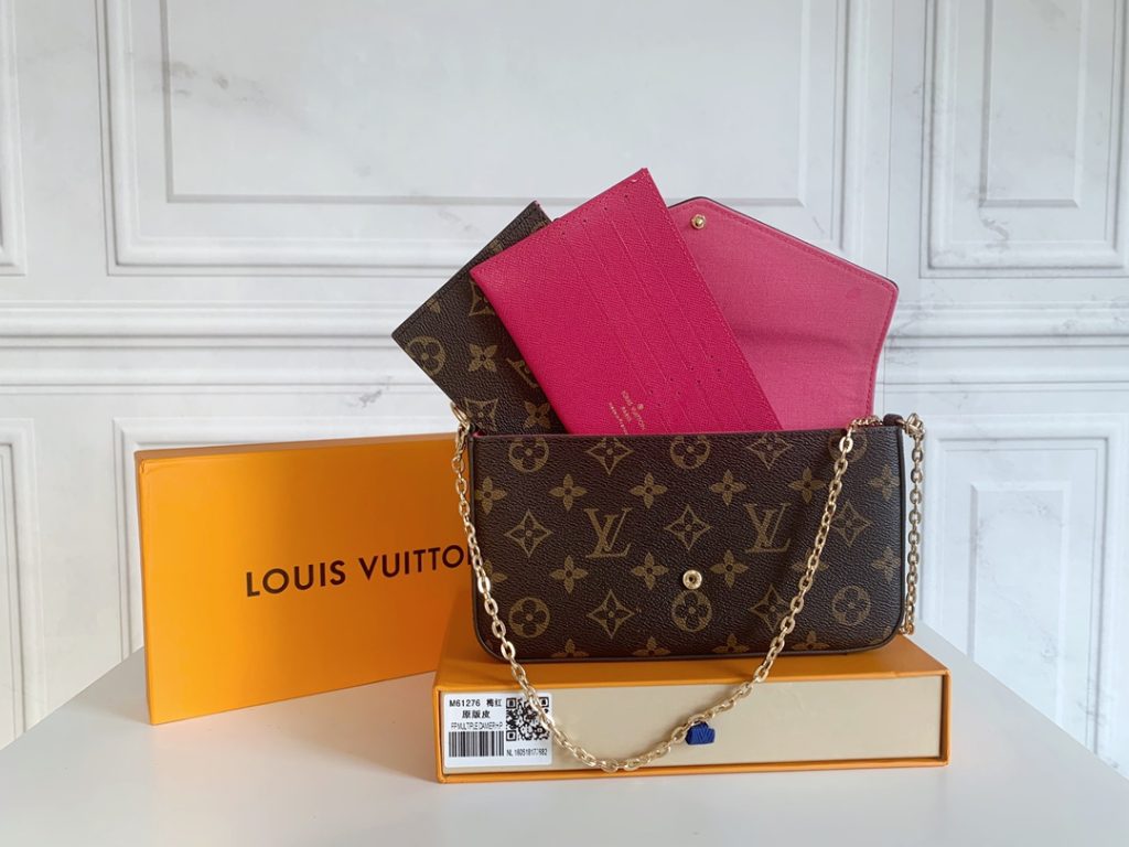 ルイヴィトン☆フェリシーポーチ　FéLICIE POCHETTE　チェーンショルダーウォレット　ポシェット　ショルダーバッグ　LOUIS VUITTON　長財布　クラッチバッグ　チェーンバッグ　ミニバッグ　モノグラム - 画像 3