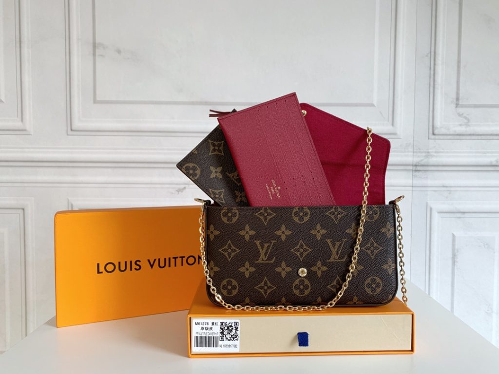 ルイヴィトン☆フェリシーポーチ　FéLICIE POCHETTE　チェーンショルダーウォレット　ポシェット　ショルダーバッグ　LOUIS VUITTON　長財布　クラッチバッグ　チェーンバッグ　ミニバッグ　モノグラム - 画像 4