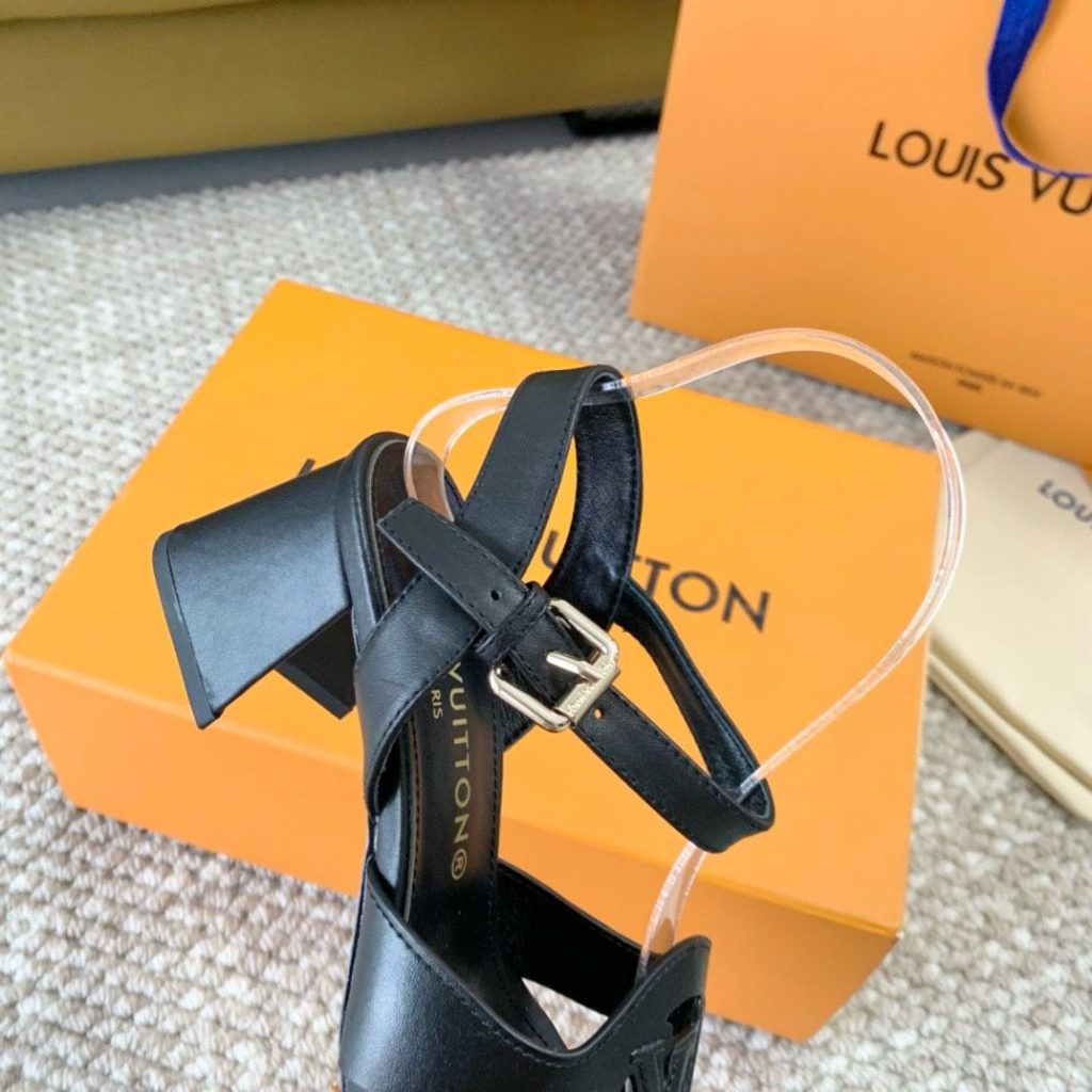 ルイヴィトン Louis Vuitton LVイソラ・ライン サンダル レディースサンダル ブラック ホワイト - 画像 7