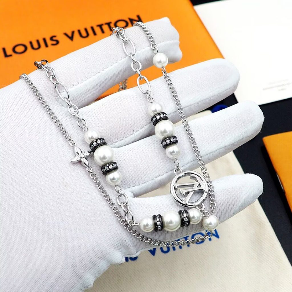 ルイヴィトン Louis Vuitton 25SSネックレス チョーカー ミッドナイト MicnightPearl レディース パール チェーン - 画像 6