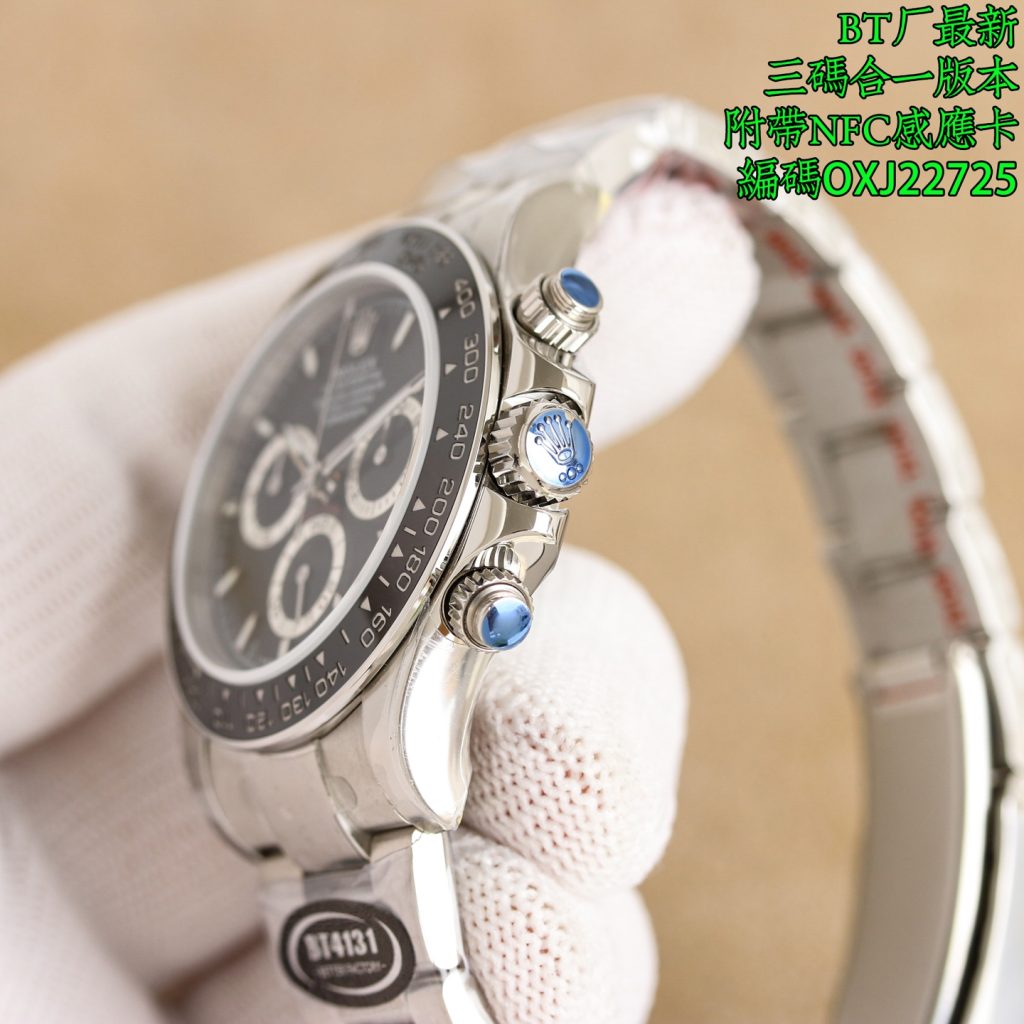 ROLEX ロレックス デイトナ 腕時計 4131 本革 通勤 ブラック - 画像 4