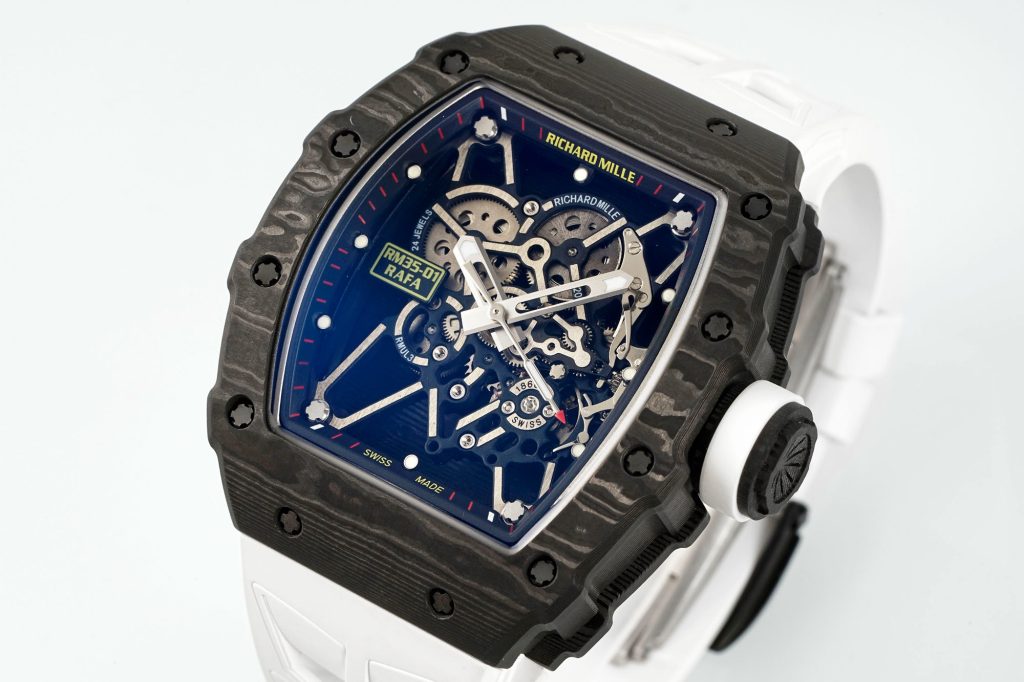 RICHARD MILLE リチャードミラー 腕時計 メンズ 自動巻き 軽量 ブラック ホワイト - 画像 3