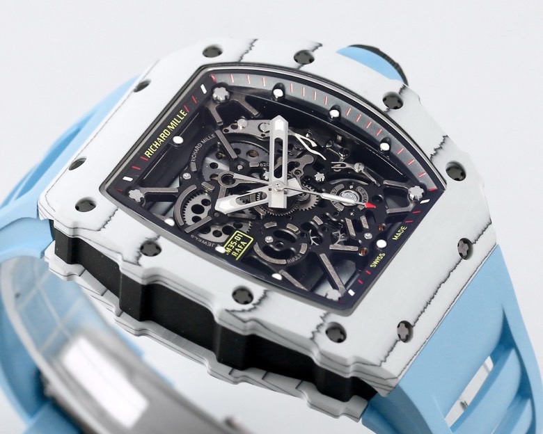 RICHARD MILLE リチャードミラー 腕時計 メンズ レース ムーブメント タイタン グレー ブルー - 画像 6