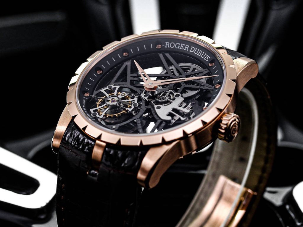 ROGER DUBUIS ロジェデュブイ 腕時計 メンズ 一体型トゥールビヨン ムーブメント ブラック - 画像 3