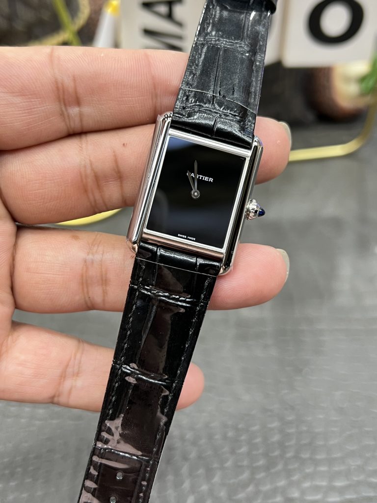 CARTIER カルティエ タンク 腕時計 レディース ブラック ブラック - 画像 3