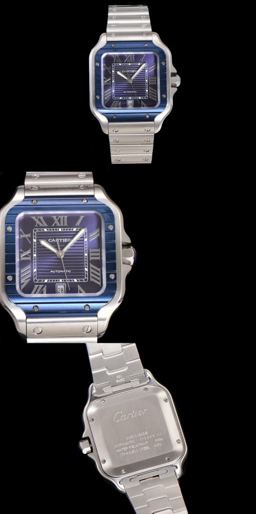 CARTIER カルティエ サントス 腕時計 メンズ 自動巻き 機械式 40mm ブルー - 画像 7