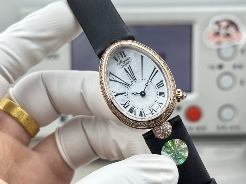 GR グラス ブレスレット 腕時計 レディース オーバル型 シルク ブラック - 画像 2