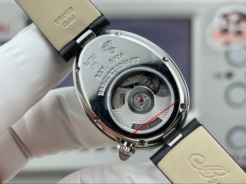 BREGUET ブルジェ エルゴノミクス レディース 腕時計 オーバル型 パール文字盤 ブラック - 画像 8