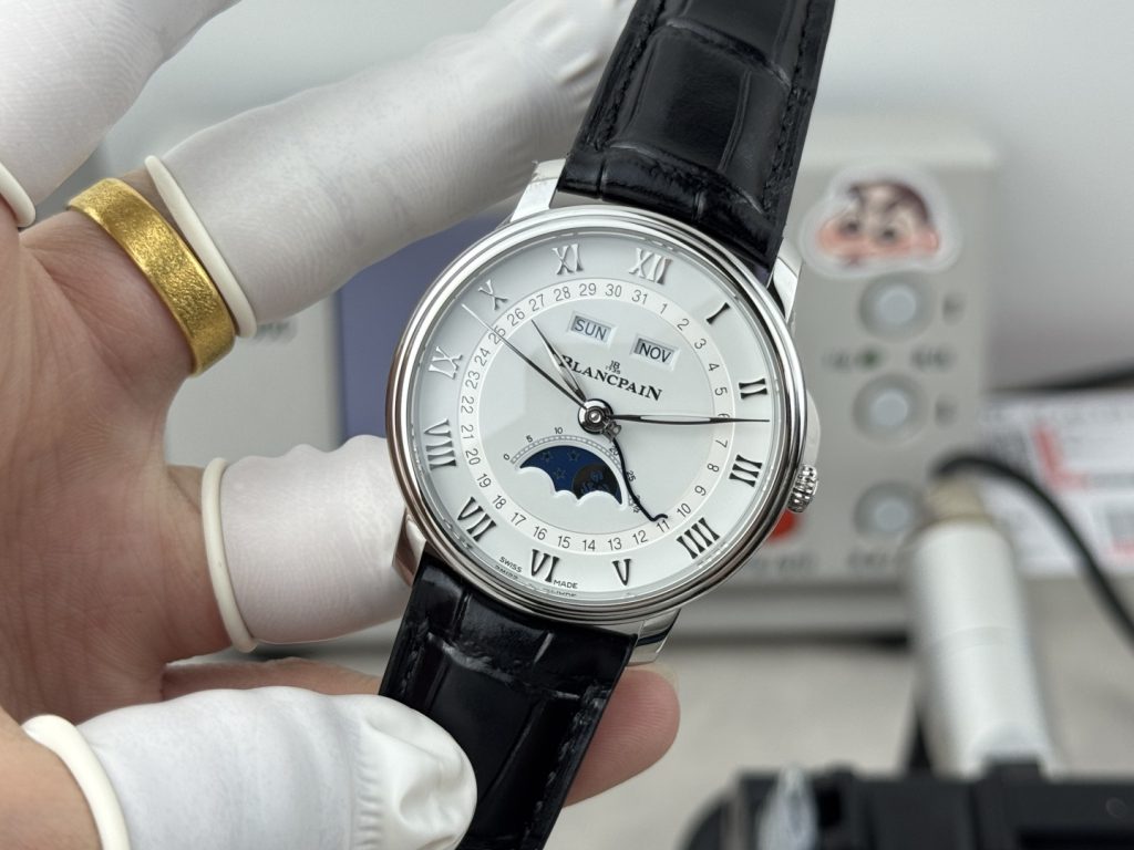 BLANCPAIN ブランパン 腕時計 メンズ 自動巻き 全日歴 月相 ブラック - 画像 3