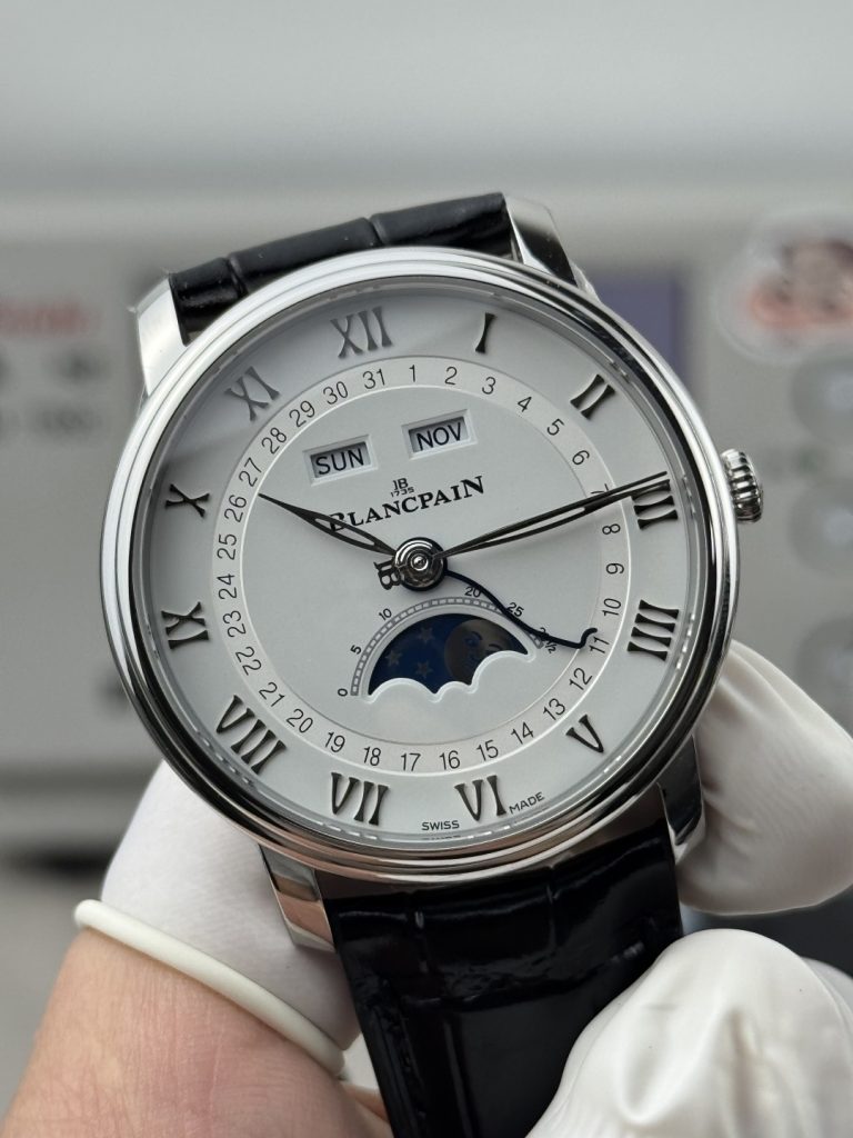 BLANCPAIN ブランパン 腕時計 メンズ 自動巻き 全日歴 月相 ブラック - 画像 4