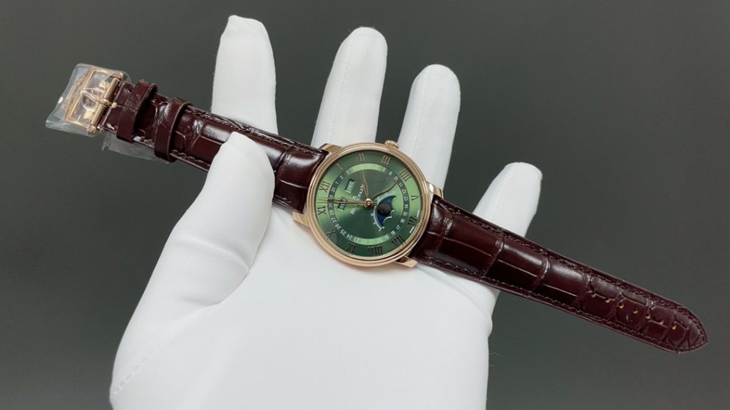 BLANCPAIN ブランパン 腕時計 メンズ 全自動巻き 月相表示 40mm ブラウン レザー - 画像 2