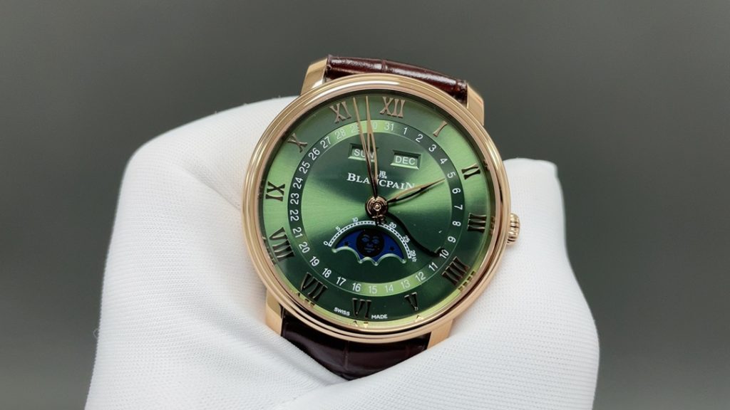 BLANCPAIN ブランパン 腕時計 メンズ 全自動巻き 月相表示 40mm ブラウン レザー - 画像 3
