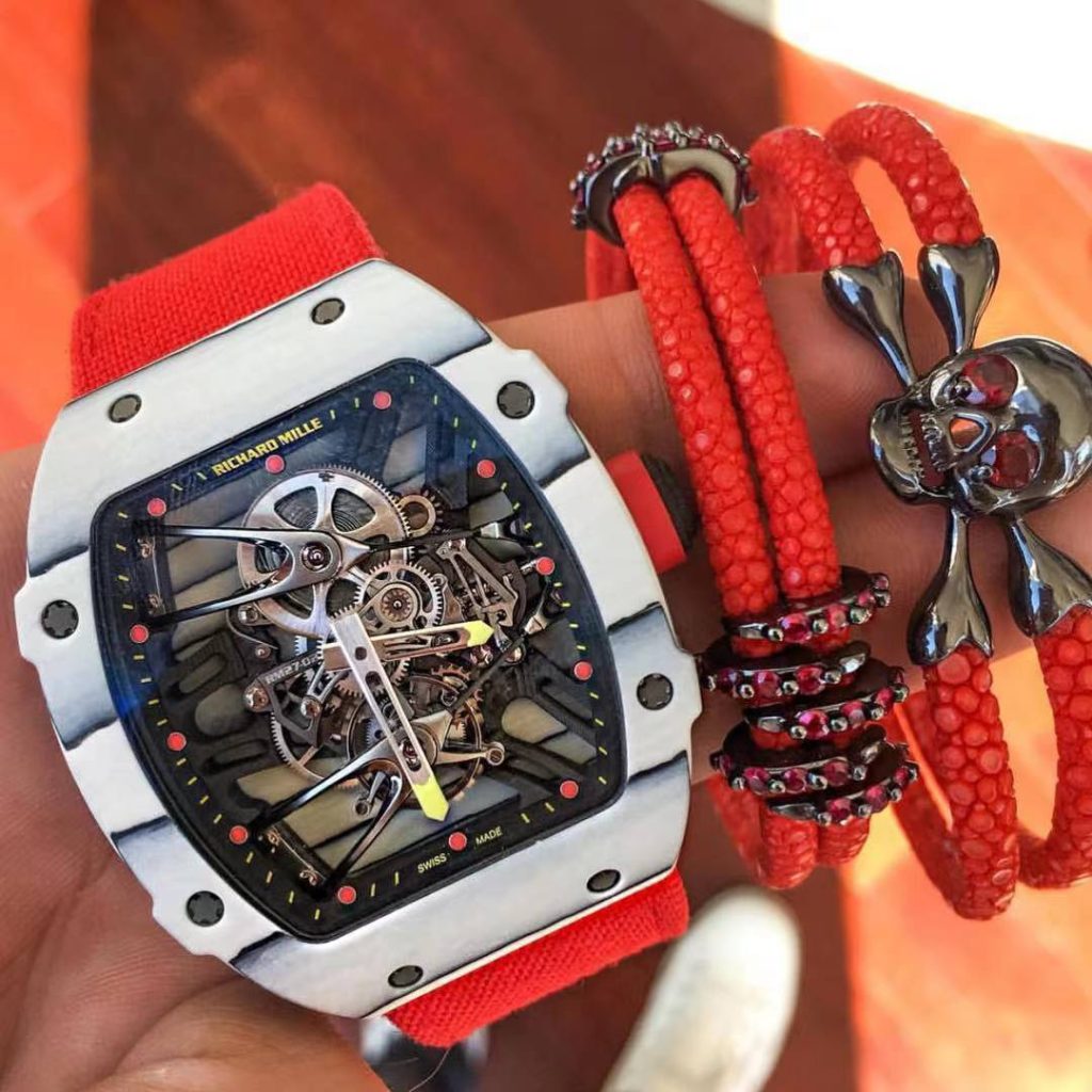 RICHARD MILLE リチャードミル 腕時計 メンズ 陀飛輪 繊維 レッド - 画像 4