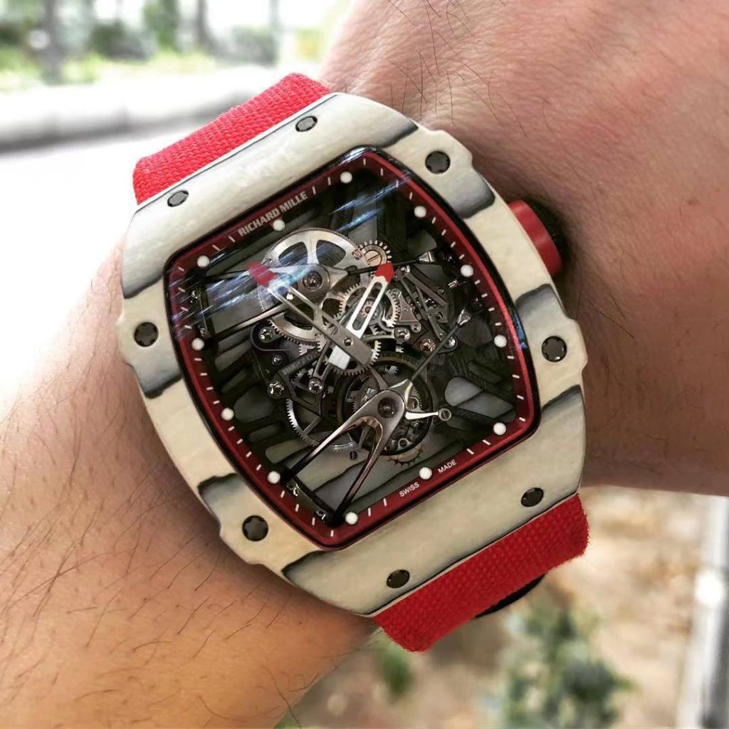 RICHARD MILLE リチャードミル 腕時計 メンズ 陀飛輪 繊維 レッド - 画像 5
