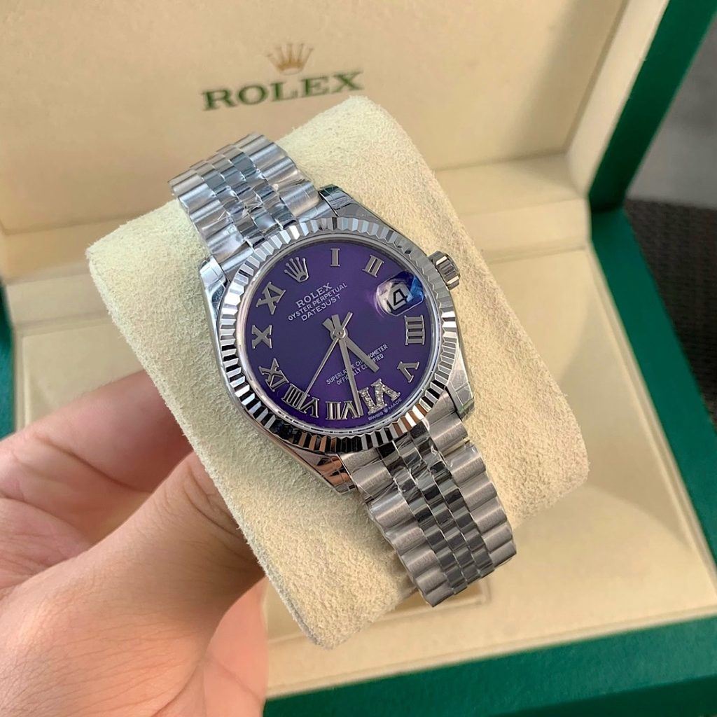 ROLEX ロレックス デイトジャスト 腕時計 レディース 自動巻き シャンパン ブルーダイヤモンド 11鑽 - 画像 2