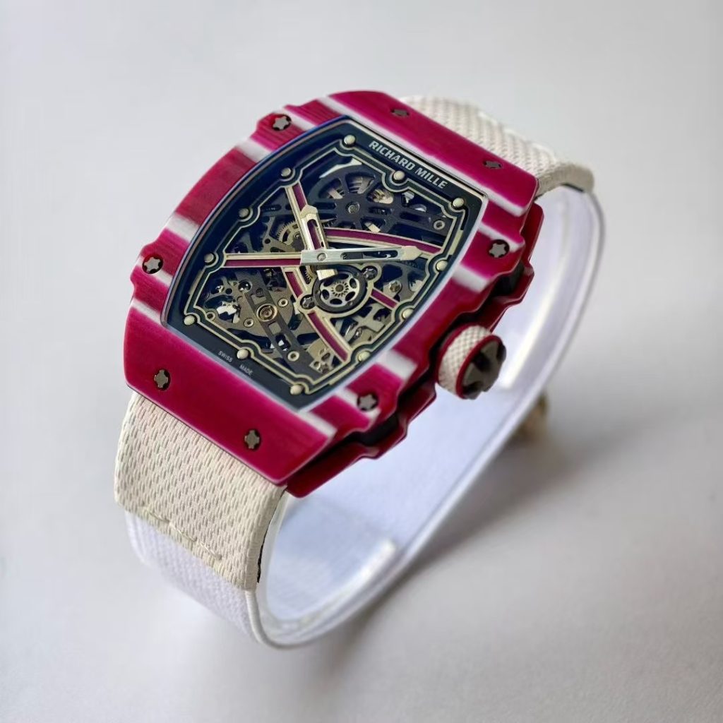 RICHARD MILLE リチャードミル 腕時計 メンズ 自動巻き 7.8mm 軽量 レッド ホワイト - 画像 2