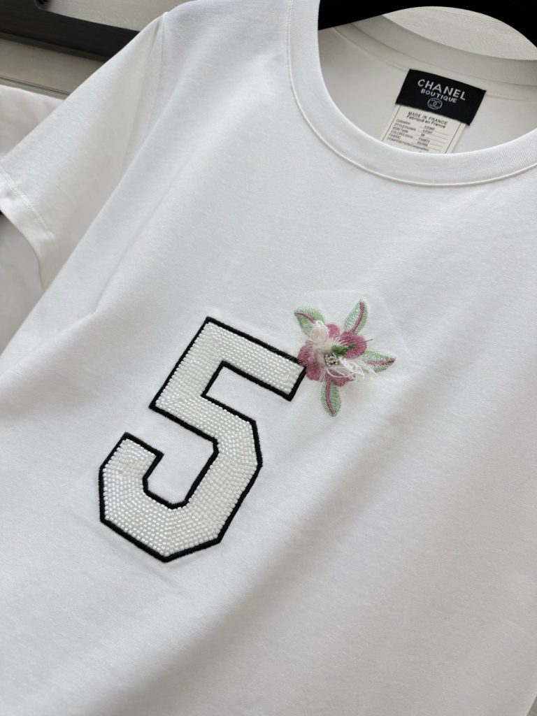 CHANEL シャネル ポロシャツ レディース ポリエステル ポンポン刺繍 5 ホワイト - 画像 2