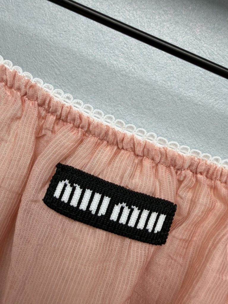 MIU MIU ミウミウ スカート レディース Aライン ワンピース ミュウミュウ ミュウミウ ピンク ミルクピンク - 画像 2