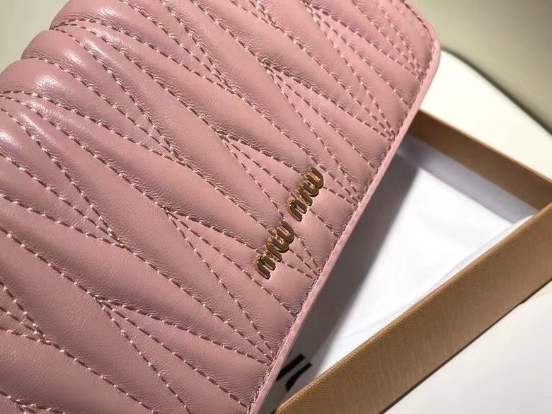 Miu Miu ミウミウ 長財布 ファブリック調 ロングウォレット ピンク - 画像 5