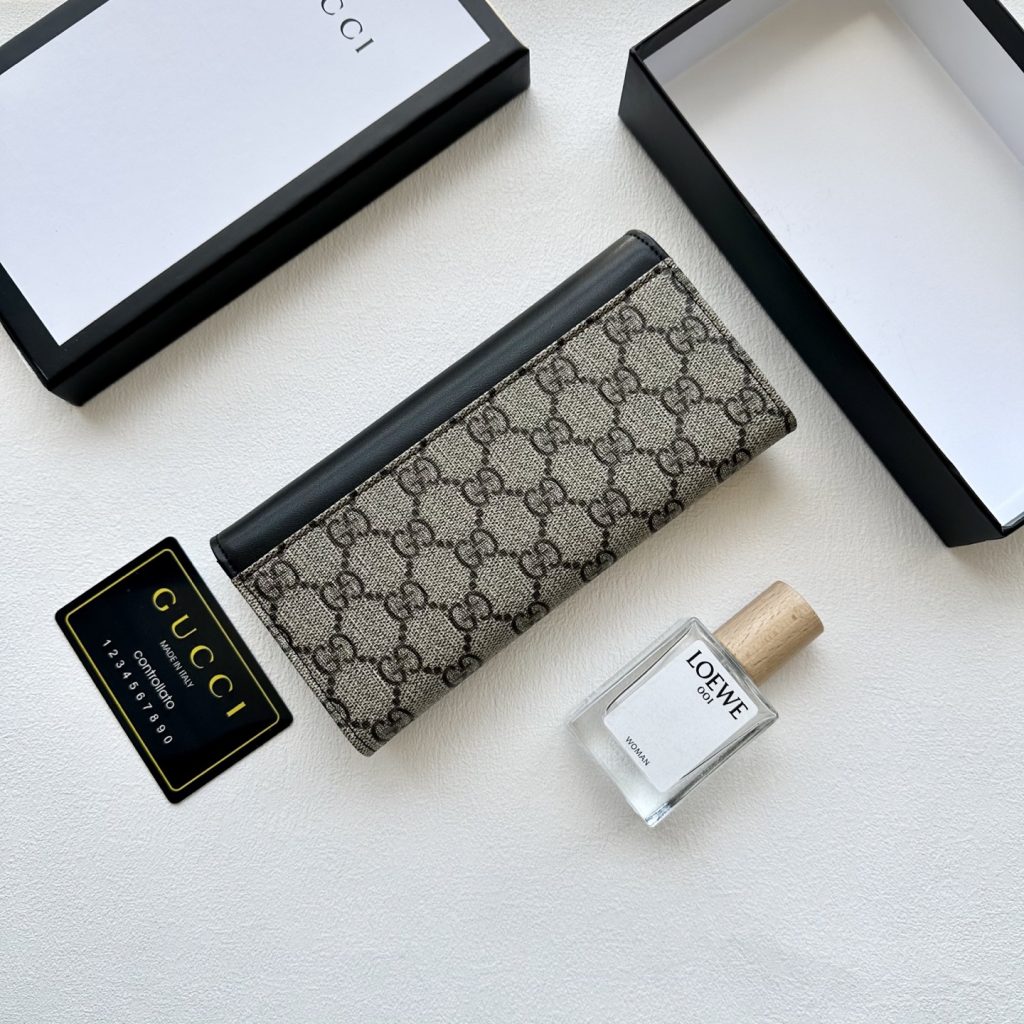 GUCCI グッチ 長財布 カードケース 黒 19x10cm 本革仕様 - 画像 3