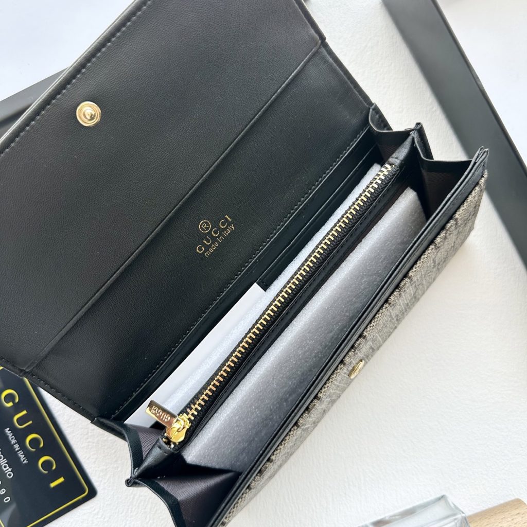 GUCCI グッチ 長財布 カードケース 黒 19x10cm 本革仕様 - 画像 8