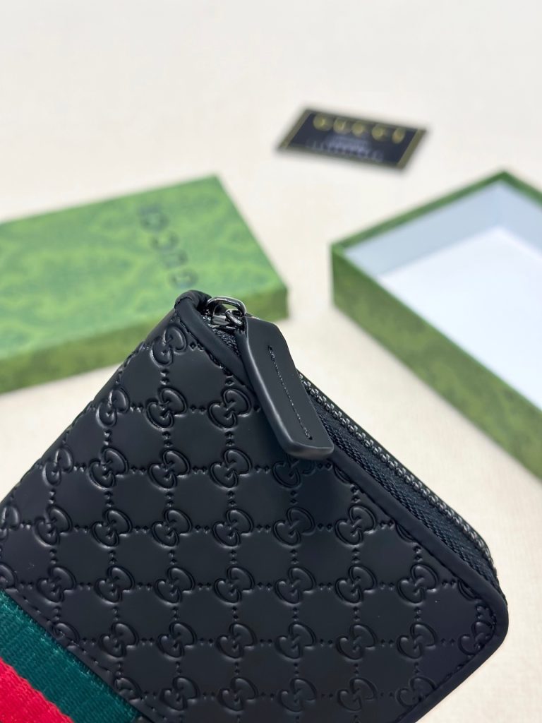 GUCCI グッチ ロングウォレット 長財布 黒 本革仕様 ジップアラウンド ミニ財布 - 画像 6