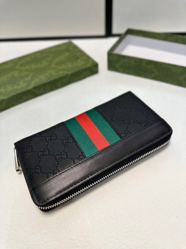 GUCCI グッチ 長財布 レザー メンズ 本革 21x11cm ブラック - 画像 3