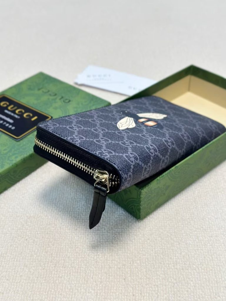 GUCCI グッチ ロングジップウォレット ブラック カフェ メンズ用 長財布 - 画像 7