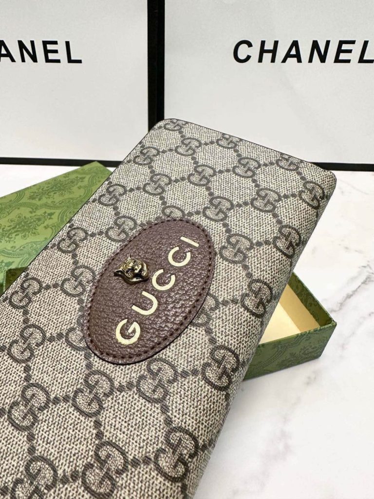 GUCCI グッチ 長財布 ワンジッパー レザー ブラック - 画像 5