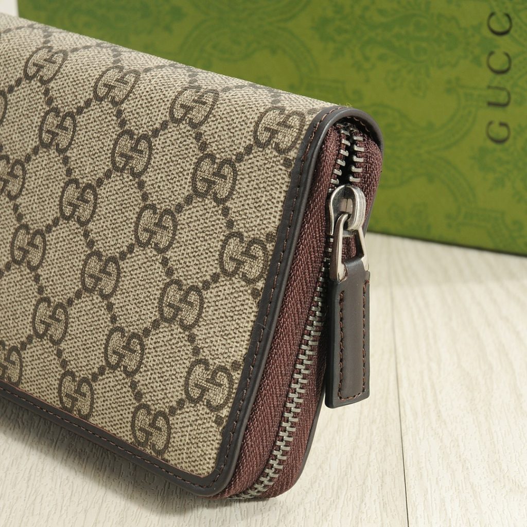 GUCCI グッチ グッチシマ 財布 ロングジップ ベージュ 黒 - 画像 6