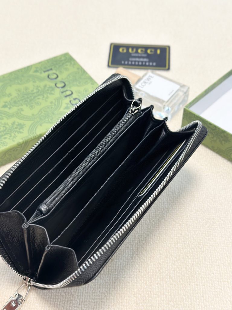 Gucci グッチ ロングウォレット 本革仕様 大容量 黒 - 画像 7