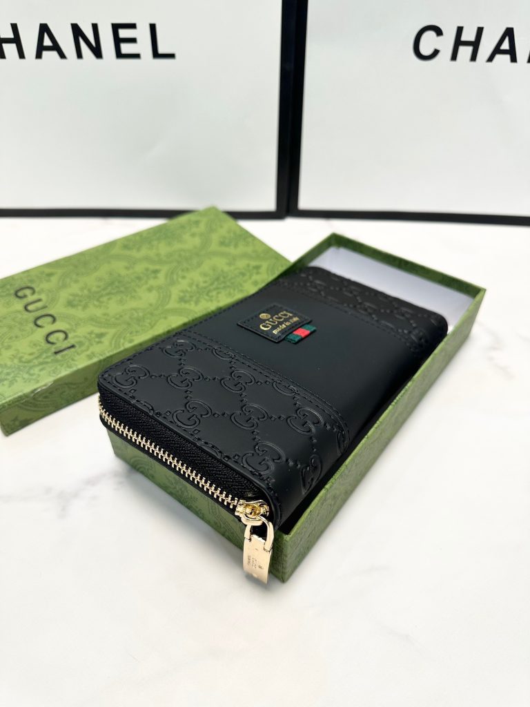 GUCCI グッチ 長財布 ロングウォレット 黒 縫製仕様 - 画像 2