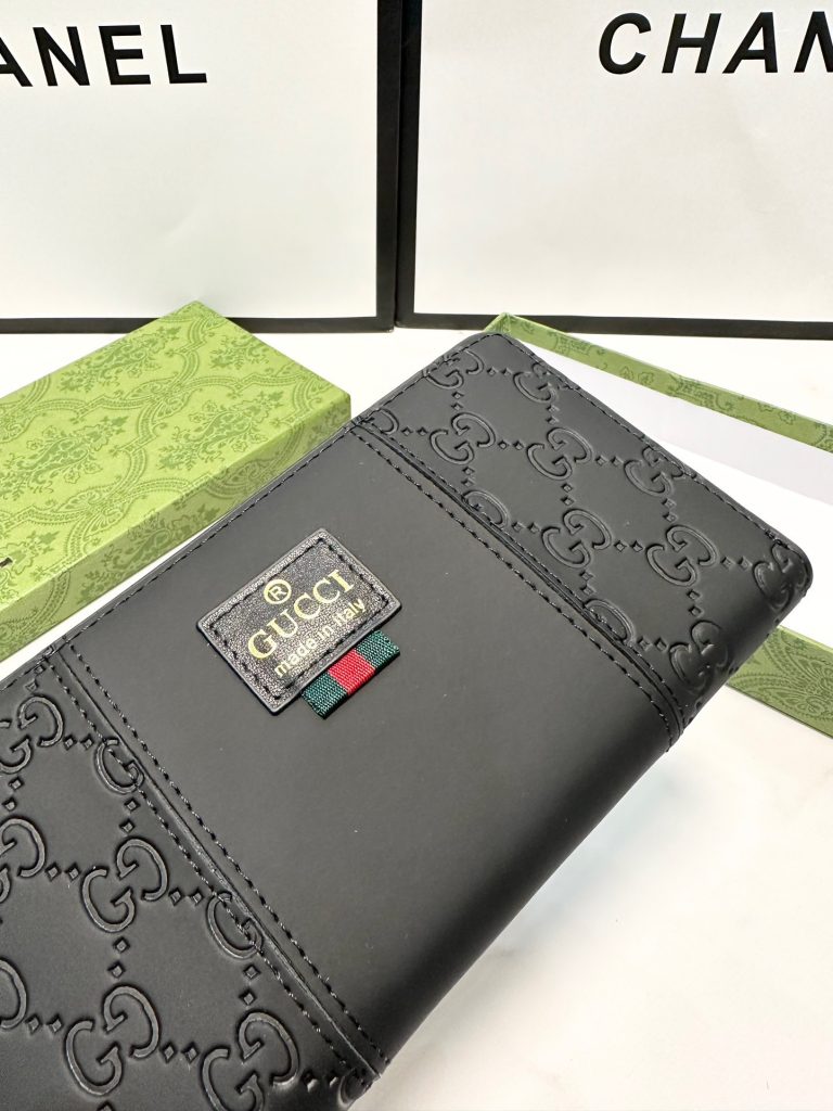 GUCCI グッチ 長財布 ロングウォレット 黒 縫製仕様 - 画像 5