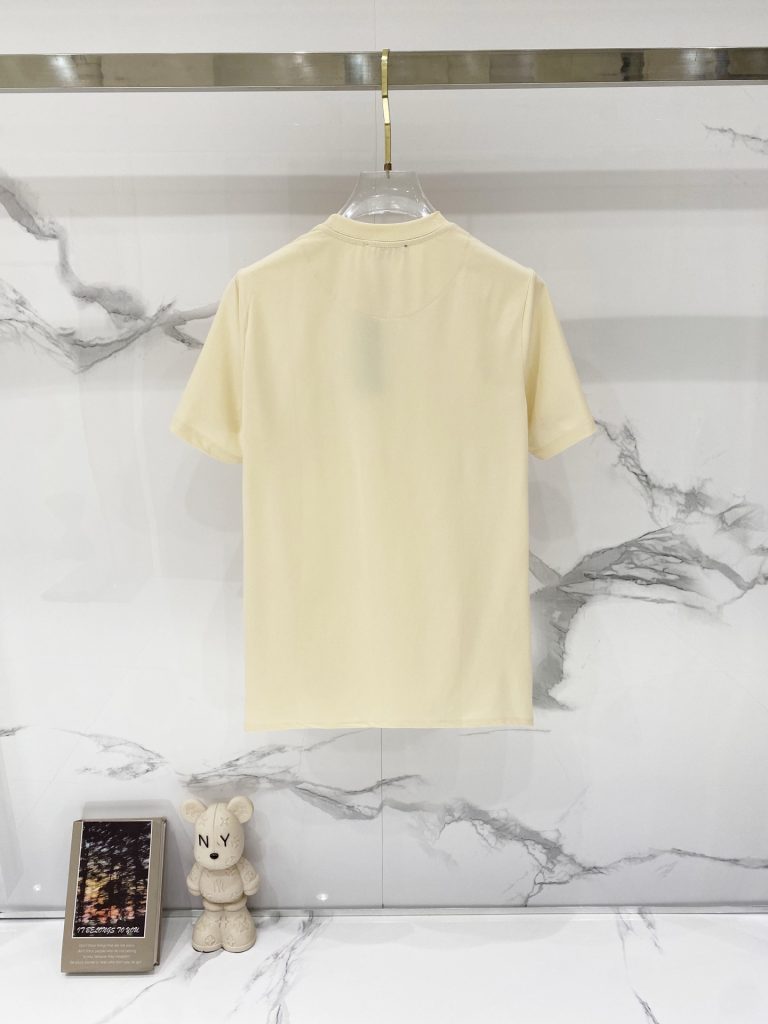VERSACE/ヴェルサーチ シルクコットンTシャツ メデューサ刺繍 黒・白・杏色 - 画像 2