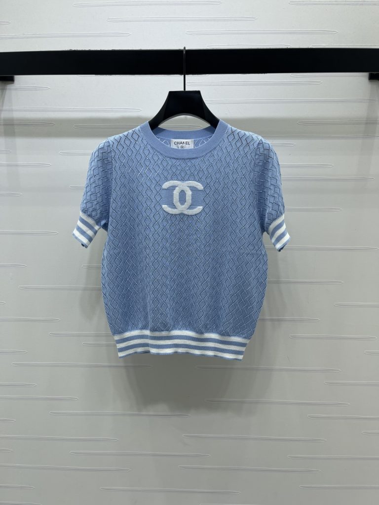 CHANEL ニット Tシャツ コピー ロゴデザイン 菱格柄 ロンT 通勤 レディース 全4色展開