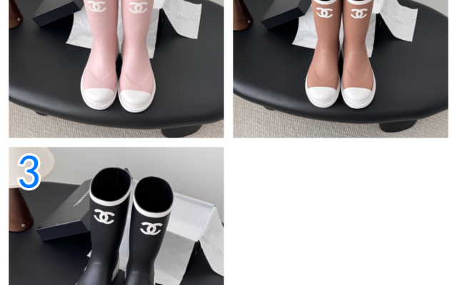 26C　雨の日もお洒落に♪　大人気　シャネル　レインブーツ　CHANEL　ココマーク　レディース　長靴　3色 - 画像 1