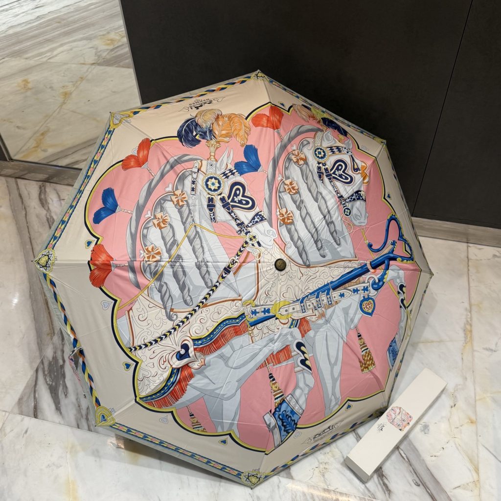 エルメス　HERMES　かさ傘　日傘雨傘　折りたたみ傘　ワンタッチ開閉アンブレラ　UVカット　晴雨兼用傘　超撥水　4種 - 画像 4