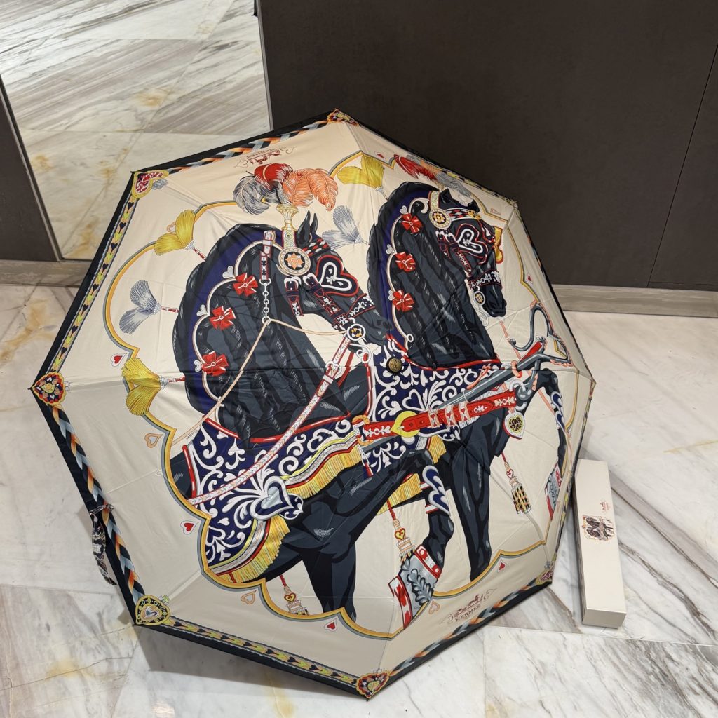 エルメス　HERMES　かさ傘　日傘雨傘　折りたたみ傘　ワンタッチ開閉アンブレラ　UVカット　晴雨兼用傘　超撥水　4種 - 画像 5